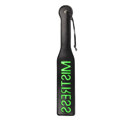 'Mistress'' Paddle - Glow in the Dark - Black/Neon Green